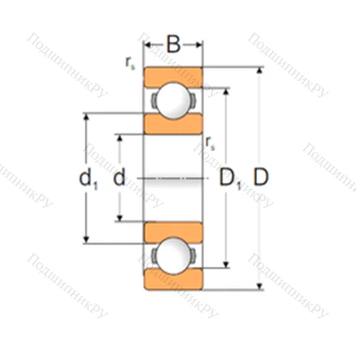 Подшипник шариковый радиальный 6201P