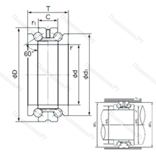 Подшипник шариковый упорно-радиальный 42TAD 20