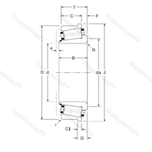 Подшипник роликовый радиально-упорный 131090/131150C