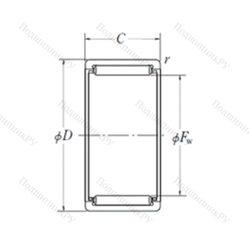 Подшипник игольчатый радиальный RLM 3530