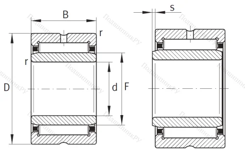 Игольчатый подшипник NA 4906 XL от производителя  INA