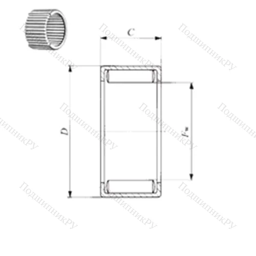 Подшипник игольчатый радиальный YT 810