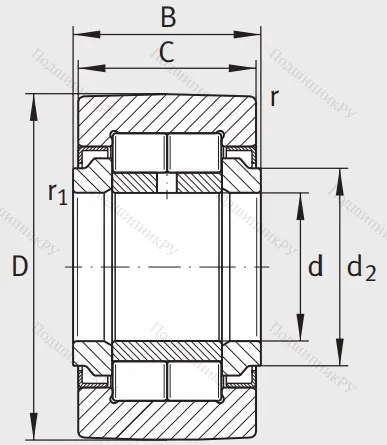 Игольчатый подшипник NUTR 1542 A