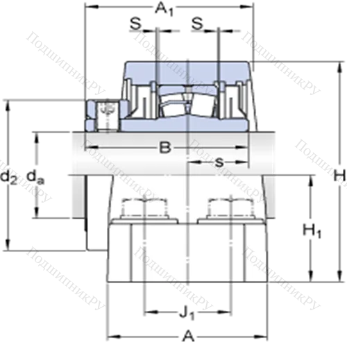 Стационарные роликоподшипниковые узлы (SKF ConCentra, для дюймовых валов) FSYE 3 7/16-18