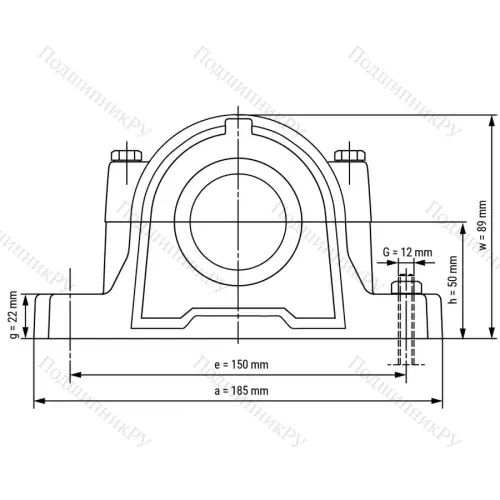 Разборный корпус опорного блока SNL 506-605 / Вал 25мм от производителя  LPZ