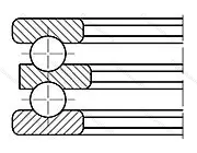 Подшипник  38208 (52208) размер 30/40x68x36