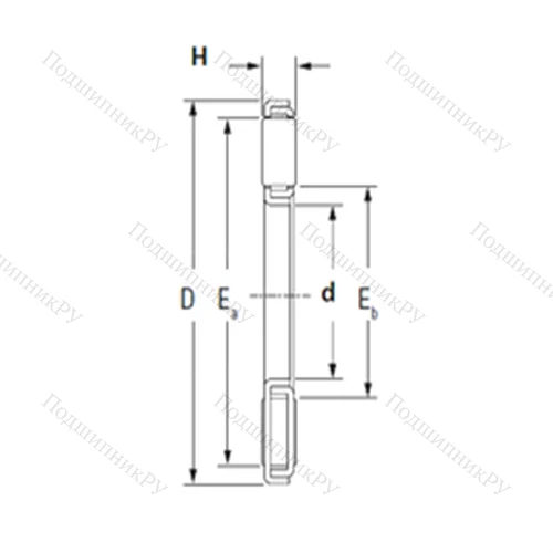 Подшипник игольчатый упорный TP 1532-1
