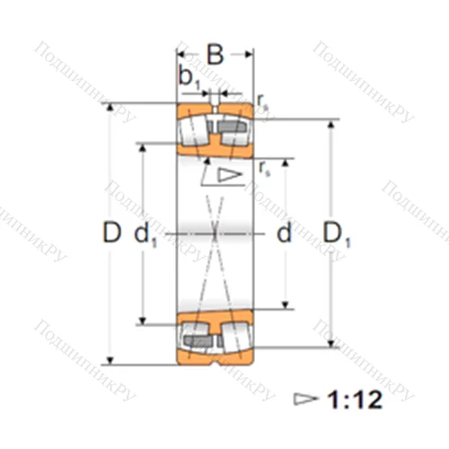 Подшипник роликовый радиальный самоцентрирующийся 22214 CKMBW 33