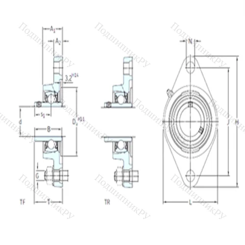 Подшипниковый узел шариковый радиальный FYTB 40 TF