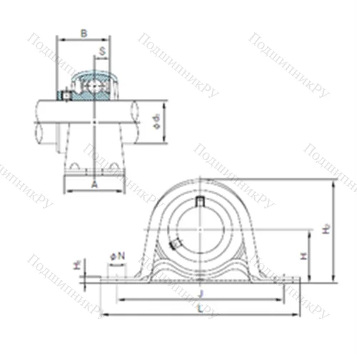 Подшипниковый узел шариковый радиальный BPP 2
