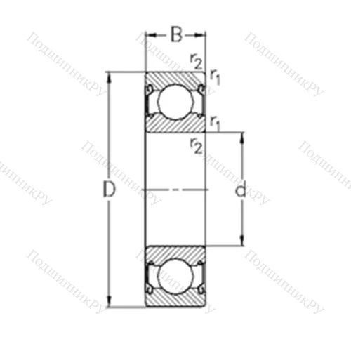 Подшипник шариковый радиальный 6024-2Z
