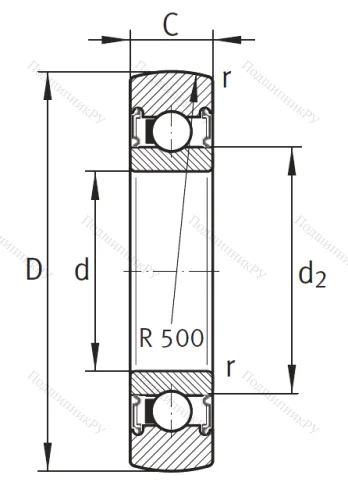 Подшипник LR 203 2RSR от производителя  INA
