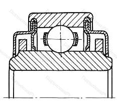 Модификация подшипника 76-770068КС15 размер 8x22x8/12,7