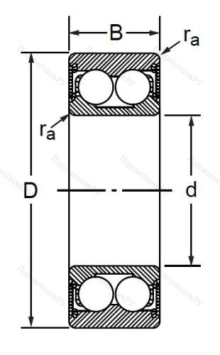 Радиально-упорный шариковый подшипник 3056207 2RS (3207 A 2RSTN) в Костроме