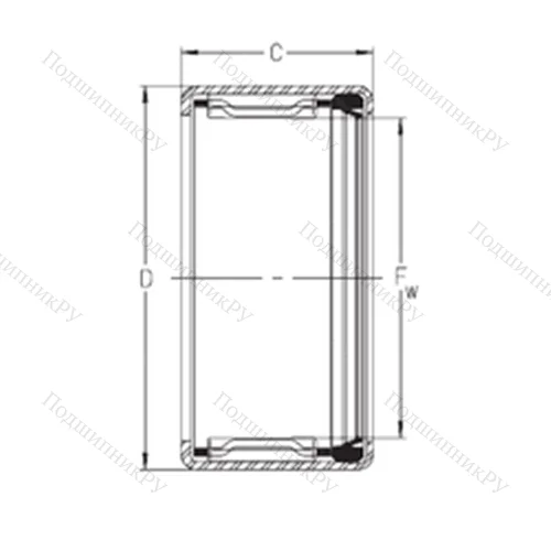 Подшипник игольчатый радиальный SCE 2414P