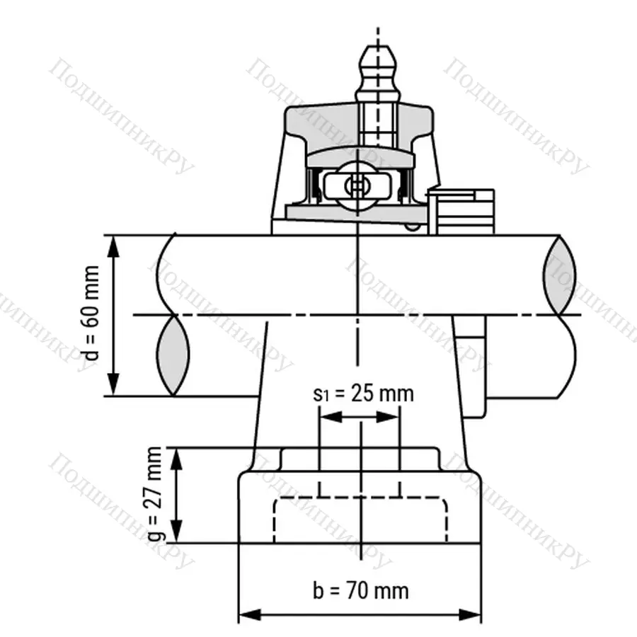 Подшипниковый узел UKP 213+H 2313 - Вал: 60 мм