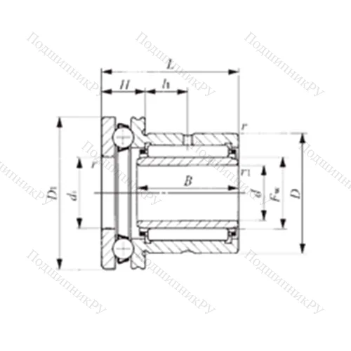 Подшипник комбинированный NAXI 3532