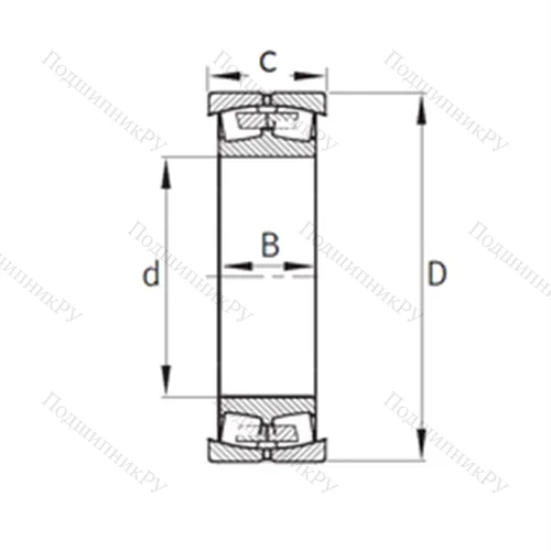 Подшипник роликовый радиальный самоцентрирующийся 540626AA.J 30CNF