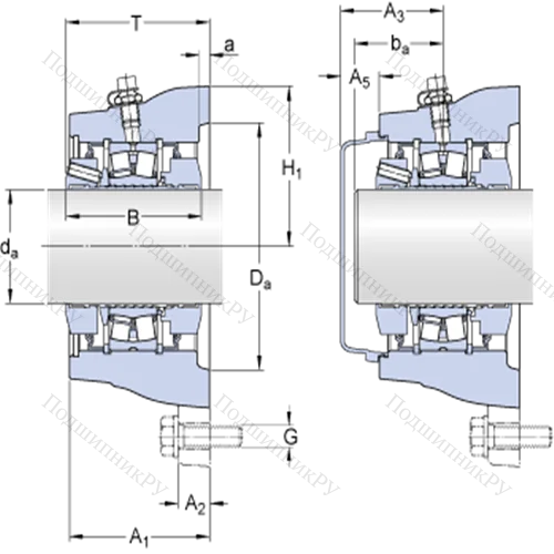 Фланцевые роликоподшипниковые узлы (SKF ConCentra, для метрических валов) FYNT 70 F