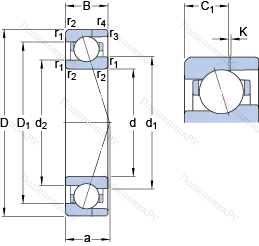 Подшипник 71900 CE/HCP 4AH