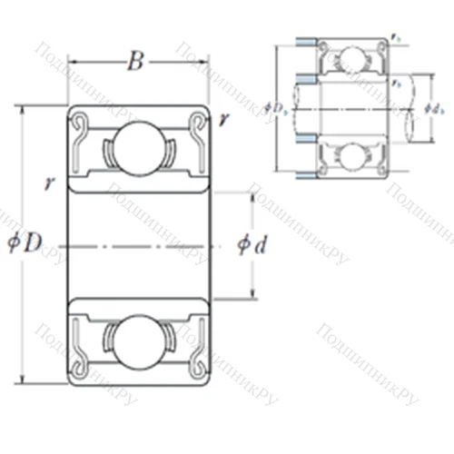 Подшипник шариковый радиальный MR 115ZZ