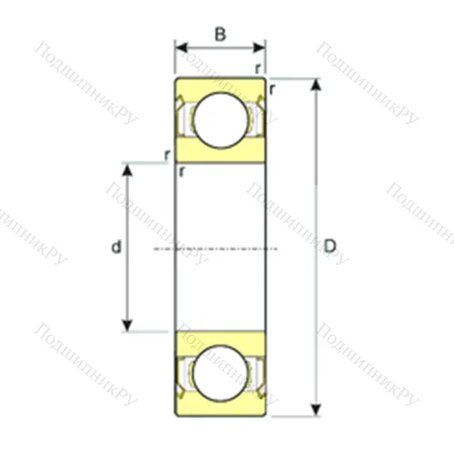 Подшипник шариковый радиальный SS 61913-ZZ