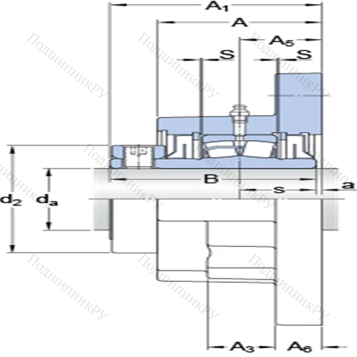 Фланцевые роликоподшипниковые узлы (стопорное кольцо, для дюймовых валов) FYR 1 1/2-18