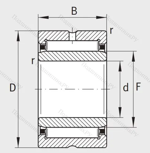 Игольчатый подшипник NA 6901 XL от производителя  INA