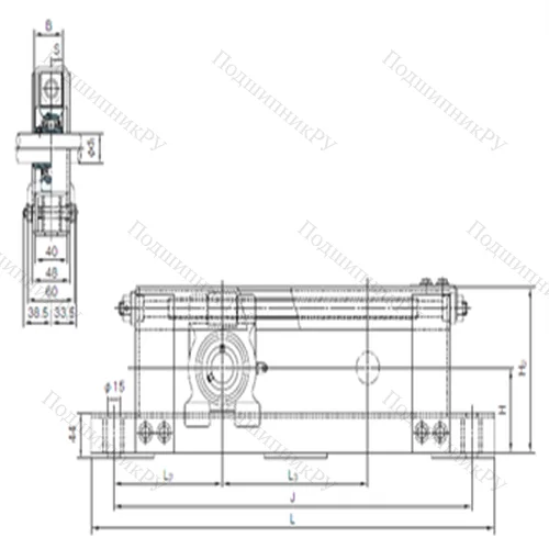 Подшипниковый узел шариковый радиальный UCTL 206+WL 300