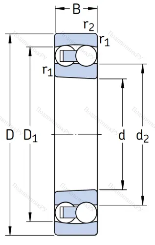 Двухрядный шариковый подшипник 2315 K/C 3 от производителя  SKF