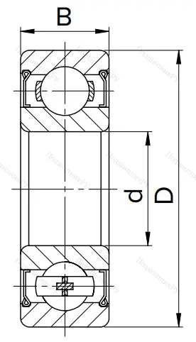 Шариковый однорядный подшипник 1000802 ZZ (6802 ZZ)