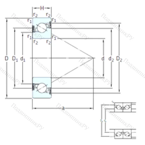 Подшипник шариковый упорно-радиальный BSD 4090 CG-2RZ