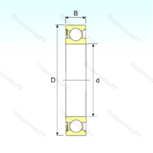 Подшипник шариковый радиальный 6020-RS от производителя  ISB