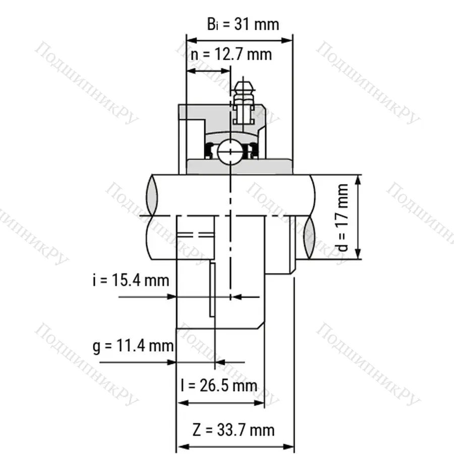 Подшипниковый узел SSUCFLPL 203-B - Вал: 17 мм