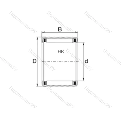 Подшипник игольчатый радиальный HK 6032