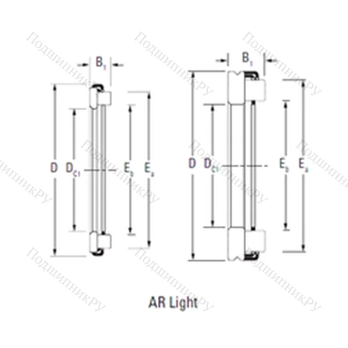 Подшипник игольчатый упорный AR 7 30 47 от производителя  TIMKEN