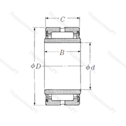 Подшипник игольчатый радиальный NA 6919TT