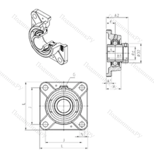 Подшипниковый узел шариковый радиальный EXFE 216