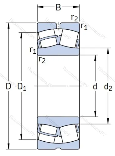 Сферический роликовый подшипник 53612 Н (22312 W 33) в Костроме