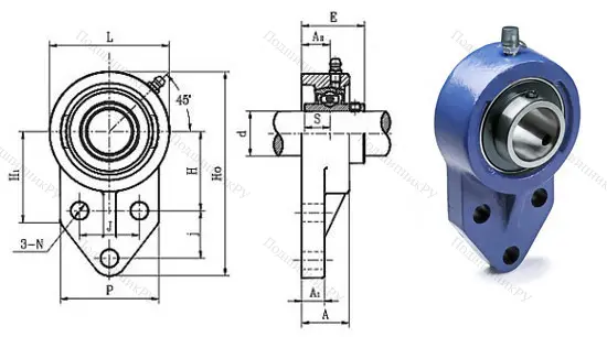 Подшипниковый узел UCFB 205