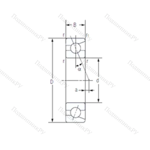 Подшипник шариковый радиально-упорный 7903C