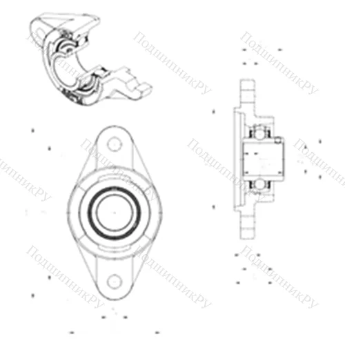 Подшипниковый узел шариковый радиальный UCFLZ 210