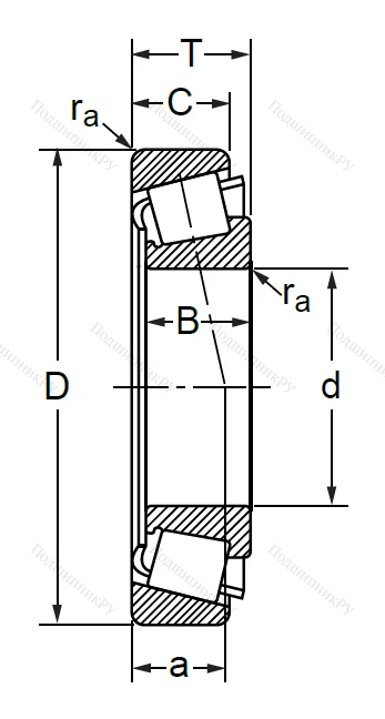 Конический роликовый подшипник 7516 (32216)