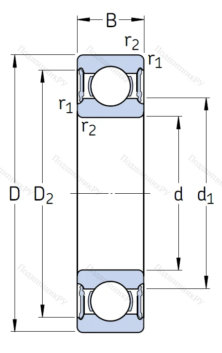 Однорядный шариковый подшипник