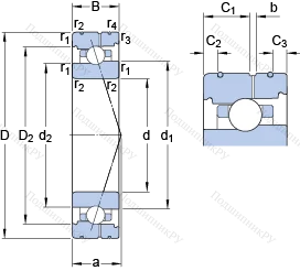 Подшипник 7011 ACB/P 4AL