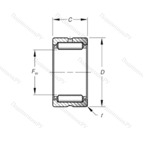 Подшипник игольчатый радиальный HJ-445624