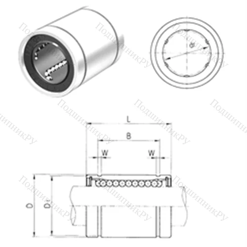 Подшипник шариковый линейный LM 10