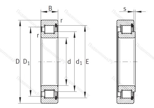 Однорядный роликовый подшипник SL 18 3009 A XL от производителя  INA