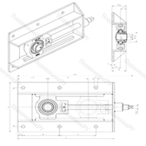 Подшипниковый узел шариковый радиальный UKT 206H+WB