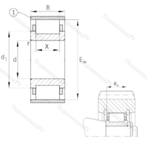 Подшипник роликовый радиальный RN 2213-E-MPBX